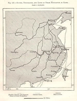 Routes, Telegraphs and Lines of Steam Navigation in China