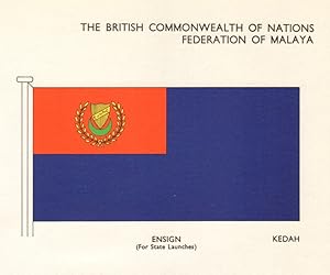 Seller image for The British Commonwealth of Nations Federation of Malaya; Ensign Kedah for sale by Antiqua Print Gallery