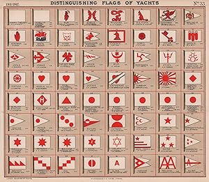 Bild des Verkufers fr Distinguishing Flags of Yachts - Happy Thought M.C. Maudslay - Dunollie J. Lawrie, Miranda W. Jones, Windward Adams Bros - Pup, Dolly Varden, T.W. Ratsey - Babus Count August Salm Reifferscheidt - Midgard A.C.F. Ferber - Sulituan E. Shenton & P.G. Stone - Germania Dr. Krupp Von Bohlen & Halbach - Darling III. R. Bientz - Kenowna F. Fisher - Senta H. Schmidt - Vixen A.E. Learoyd - Excelsior, Psyche, H. Schubert - Cygonie Mrs. Tod - Doris T.H. Miller - Sylva Dr. A. Braun - Natalie Dr.E. Bumm - Jana J. Edwards - Idaho C.G. Evans - The Grey Mare E.J. Nicholls - Arvor A. Petitcolin - Wum E. Weise - Esperanza J.L. Roth - Ethel A.A. Forman - Ninetta, Sieglinde Baron Seckendorff - Fortuna J.B. Denison - Karin Kurt Polborn - Rubi S.G. Murray, Coquette A. Dumas - Dotsie S.A. Candon - Katherine LT De Bonneville Colomb - Sunbeam Thompson & Hall - Jap D.N. Ross - Dorothy Mrs. Mills, Miriel J. Heap - Alruda, Ethilda C. Livingston - Fortuna H.R. Heap - Sea Fay, Surf, Surf F.D. Lambert.J.P. - Ceres, K zum Verkauf von Antiqua Print Gallery