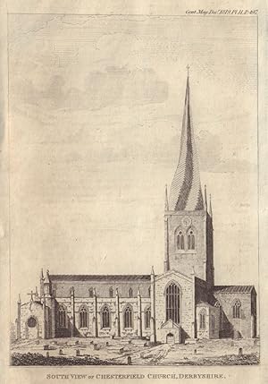 South View of Chesterfield Church, Derbyshire