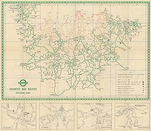 Bus Map Country Area March 1951 [1051/2355 S/50,000 (R)]