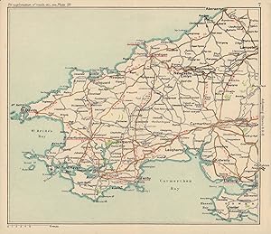[Pembrokeshire road map. Carmarthen St. Davids Cardigan Pembroke Haverfordwest Llanelli Lampeter ...