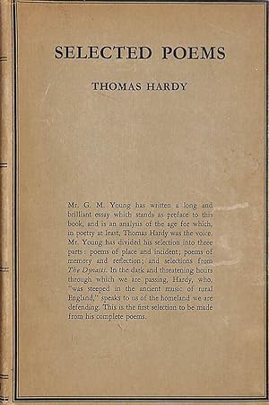 Imagen del vendedor de Selected Poems by Hardy, Thomas a la venta por M Godding Books Ltd