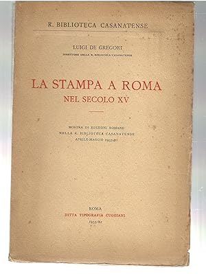 La Stampa a Roma Nel Secolo XV