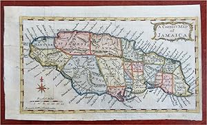 Jamaica British Colony Caribbean Island Kingston Port Royal 1760 British mag map