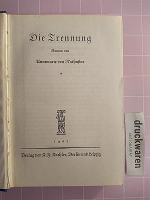 Bild des Verkufers fr Die Trennung. zum Verkauf von Druckwaren Antiquariat