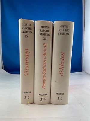 Handbuch der historischen Stätten 3 Bände Konvolut Provinz Band 314, Sachsen Anhalt, Band 316, Sc...