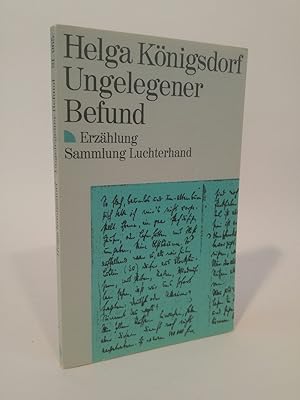 Bild des Verkufers fr Ungelegener Befund. Erzhlung. Sammlung Luchterhand. zum Verkauf von ANTIQUARIAT Franke BRUDDENBOOKS