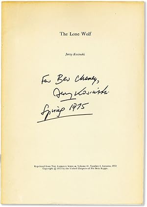 The Lone Wolf [Offprint, inscribed]