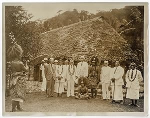 Large Merl LaVoy photograph of U.S. Senator Hiram Bingham and Other Legislators Visting Samoa, 1930