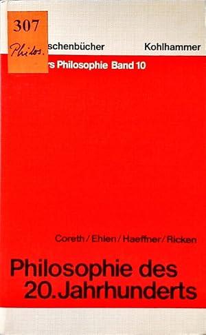 Seller image for Philosophie des 20. Jahrhunderts. for sale by Antiquariat Bookfarm