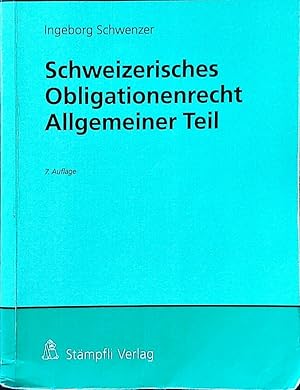 Bild des Verkufers fr Schweizerisches Obligationenrecht, Allgemeiner Teil. zum Verkauf von Antiquariat Bookfarm