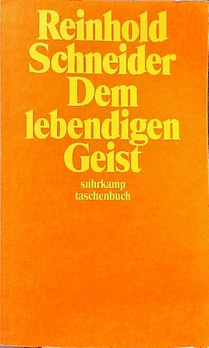 Seller image for Dem lebendigen Geist. for sale by Antiquariat Bookfarm