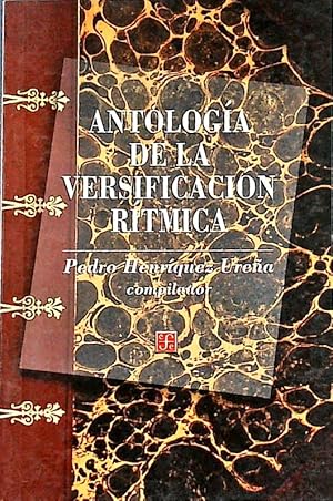 Bild des Verkufers fr Antologa de la versificacin rtmica. zum Verkauf von Antiquariat Bookfarm