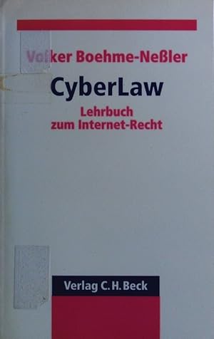 Bild des Verkufers fr CyberLaw. Lehrbuch zum Internet-Recht. zum Verkauf von Antiquariat Bookfarm