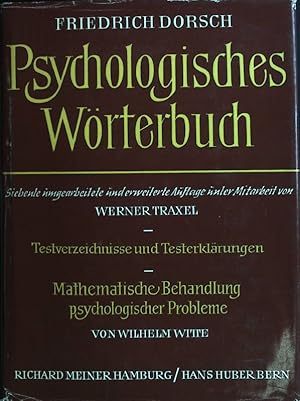 Bild des Verkufers fr Psychologisches Wrterbuch. zum Verkauf von books4less (Versandantiquariat Petra Gros GmbH & Co. KG)