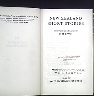 Immagine del venditore per New Zealand Short Stories. venduto da books4less (Versandantiquariat Petra Gros GmbH & Co. KG)