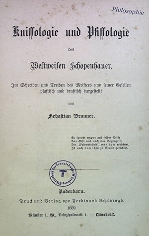 Bild des Verkufers fr Kniffologie und Pfiffologie des weltweiten Schopenhauer zum Verkauf von books4less (Versandantiquariat Petra Gros GmbH & Co. KG)