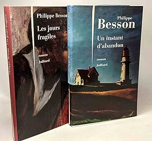 Bild des Verkufers fr Les Jours fragiles + Un instant d'abandon --- 2 livres zum Verkauf von crealivres