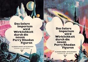 Das solare Imperium wird Wirklichkeit durch die neuen Perry Rhodan Figuren; 2 Prospekte der Humme...