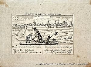 ALKMAAR, North Holland, Netherlands, original engraving 1623-1631 ALCKMAR [Aus: Daniel Meisner / ...