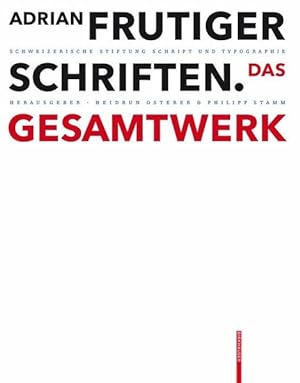 Imagen del vendedor de Adrian Frutiger - Schriften Das Gesamtwerk a la venta por Bunt Buchhandlung GmbH