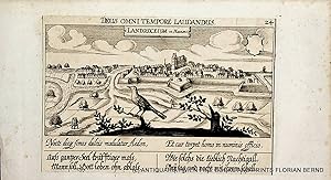 LANDRECIES, Hauts-de-France original engraving 1623-1631 LANDRECEIUM IN HANNON. [Aus: Daniel Meis...