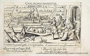 BOURBOURG, Hauts-de-France/ Broekburg original engraving 1623-1631 BURBURG IN FLAND. [Aus: Daniel...