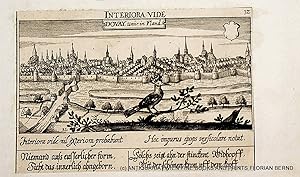 DOUAI, Douay, Hauts-de-France original engraving 1623-1631 DOVAY UNIV. IN FLAND. [Aus: Daniel Mei...