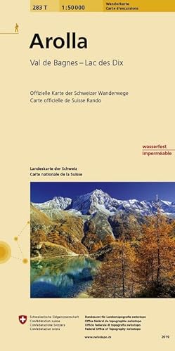 Image du vendeur pour Landeskarte der Schweiz Arolla : Val de Bagnes - Lac des Dix. Wanderkarte mis en vente par AHA-BUCH GmbH