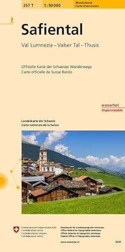 Image du vendeur pour 257T Safiental Wanderkarte : Lumnezia - Valsertal - Thusis mis en vente par AHA-BUCH GmbH