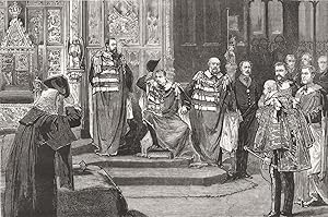 Installation of prince Leopold as Duke of Albany in the house of Lords