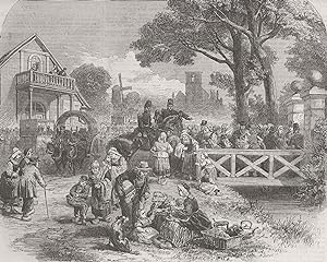 The Great Fire at Enschede, Holland : Distribution of Blankets to the Houseless