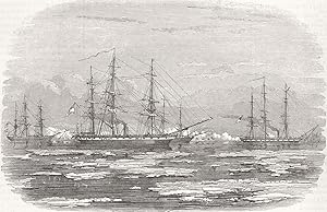 H.M.S. "Amphion" and "Cruiser" capturing two Russian vessels off Riga