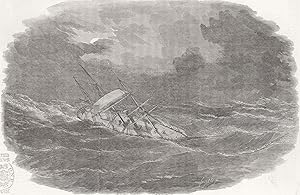 The steam-ship "Argo" in a cyclone off the Island of Desolation