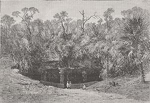 Entrance to the Cave of Elephanta, in the Bay of Bombay