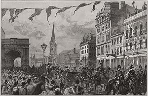 Image du vendeur pour The Shah at Newcastle-on-Tyne: procession through the town mis en vente par Antiqua Print Gallery