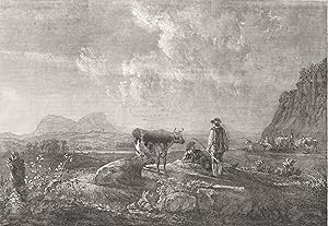 Cowherds and Cattle, in evening