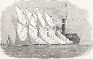 Royal Thames Yacht-club.- The Yachts Rounding near Chapman head; Camellia; Quiver; Sea Nymph; Fli...