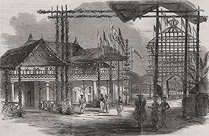 Grand ball at Kandy to the Governor of Ceylon - decoration of the library