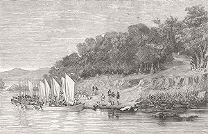 The War in the Soudan: General Earle's Landing-place at Hamdab, on the Nile