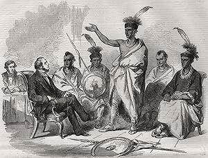 Conference of Kaw Indians (Kansas) with the United States Commissioner of Indian Affairs