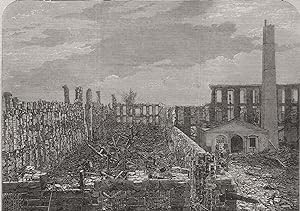 Ruins of Colonel Colt's Patent Firearms factory at Hartford, Connecticut, recently destroyed by fire