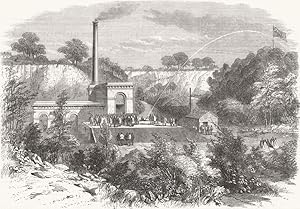 The South Essex Water works: testing the one-inch jet at the Engine-House, Grays