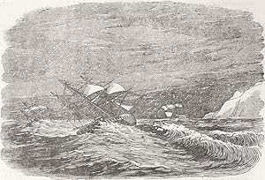 Bild des Verkufers fr The "Sybille," "Hornet," and "Bittern" in a gale in the Gulf of Tartary - Operations in the Pacific-Visit of an English Ship to Japan zum Verkauf von Antiqua Print Gallery