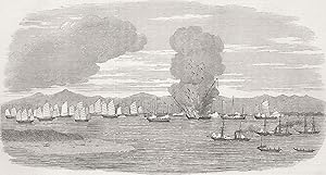 Destruction of Shap-ng-Tsais piratical fleet, by the British, in the Gulf of Tonquin
