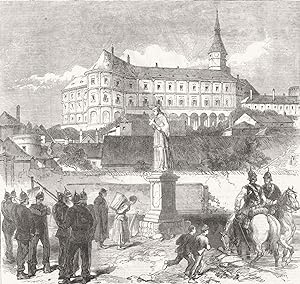 Castle of nikolsburg, Moravia, late the head-quarters of the Prussian army