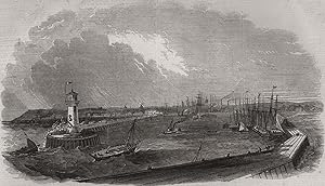 Lowestoft harbour, with the improvements