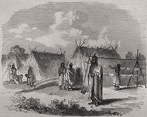 Seller image for Ojibwa encampment near the falls of the Rainy River - The Assiniboine and Saskatchewan exploring expedition for sale by Antiqua Print Gallery