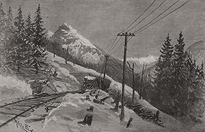 Snow-shed at Ross Peak, near the Glacier House, British Columbia - The Canadian Pacific Railway: ...